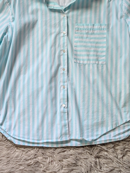 EUC AYR The Deep End Button Down Shirt in Teal Wasabi - Picture 4 of 16